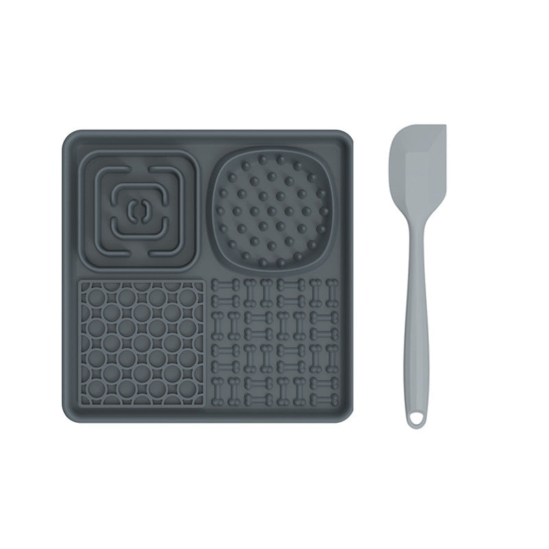 Pet licking mats, pet food utensils, dog slow food mats, placemats, suction cups, slow food mats, dog licking pads
