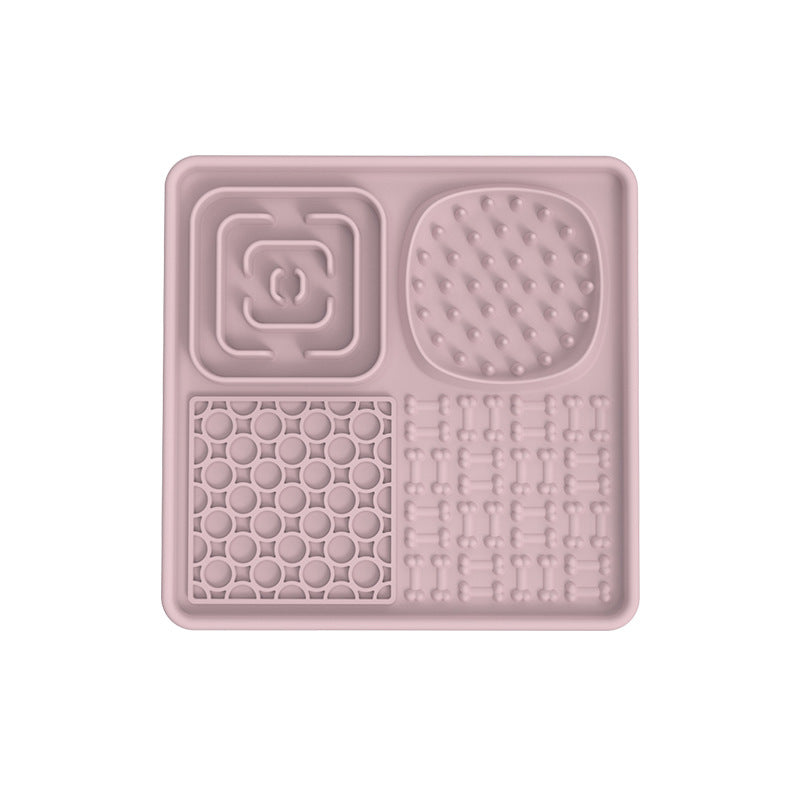 Pet licking mats, pet food utensils, dog slow food mats, placemats, suction cups, slow food mats, dog licking pads