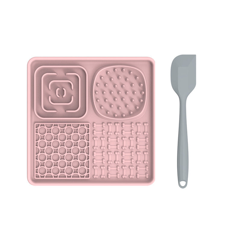 Pet licking mats, pet food utensils, dog slow food mats, placemats, suction cups, slow food mats, dog licking pads