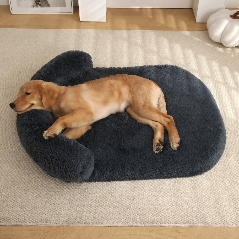 Plush warm dog mat for all seasons comfortable large dog mattress detachable sponge pet sofa cushion cat bed