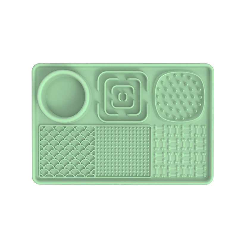 Pet licking mats, pet food utensils, dog slow food mats, placemats, suction cups, slow food mats, dog licking pads