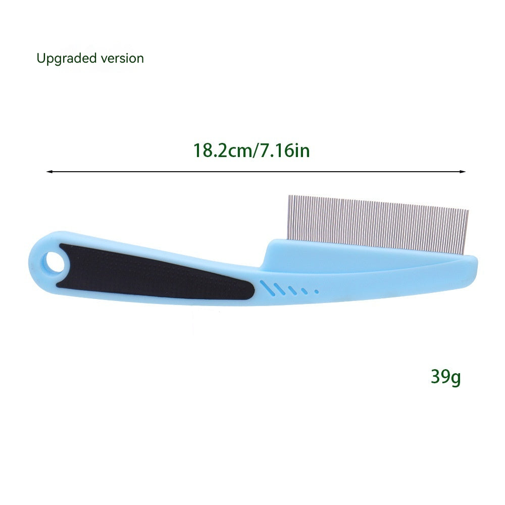 Pet comb, comb, dog cleaning, lice, flea comb, dog comb, dense tooth removal, flea comb, row comb, cat and dog supplies