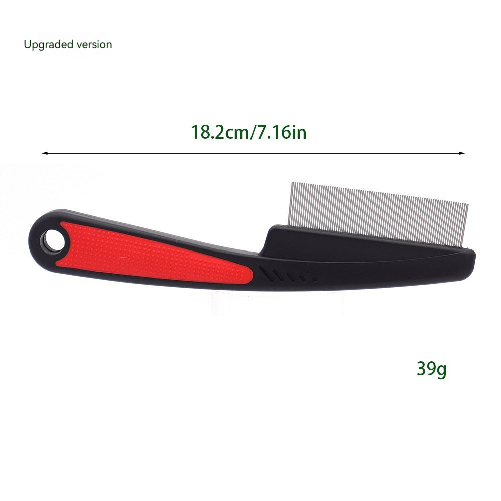 Pet comb, comb, dog cleaning, lice, flea comb, dog comb, dense tooth removal, flea comb, row comb, cat and dog supplies