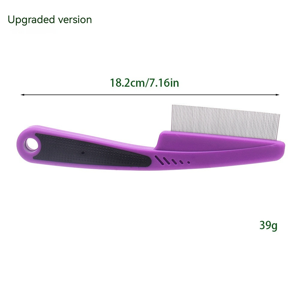 Pet comb, comb, dog cleaning, lice, flea comb, dog comb, dense tooth removal, flea comb, row comb, cat and dog supplies