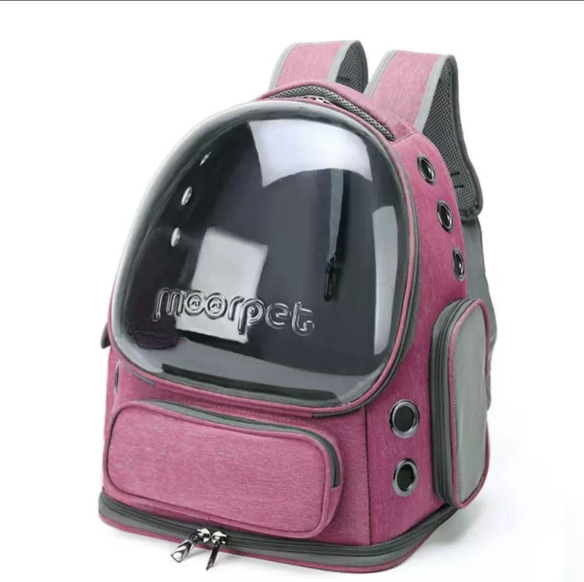Cat Backpack Carrier, Breathable Cat Carrier Large Space Bubble Pet Backpack for Kitty Small Dog up to 15lbs, Transparent & Foldable Pet Carrier for Travel Hiking