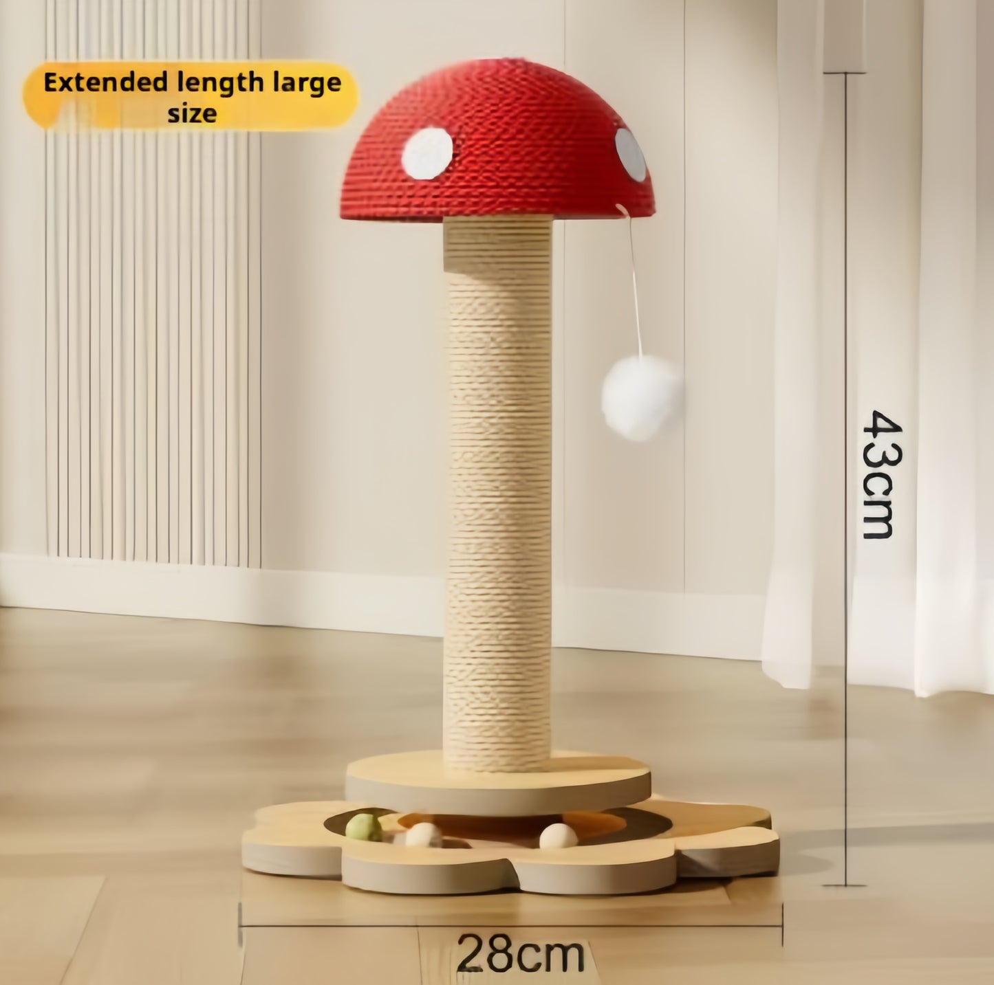 Mushroom - Shaped Sisal Cat Scratching Post