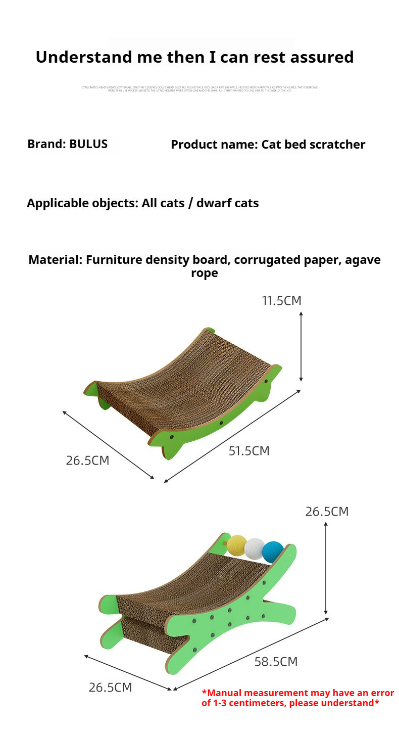 Cat scratching board, cat nest integrated corrugated paper, cat scratching ball, cat bed can be replaced,