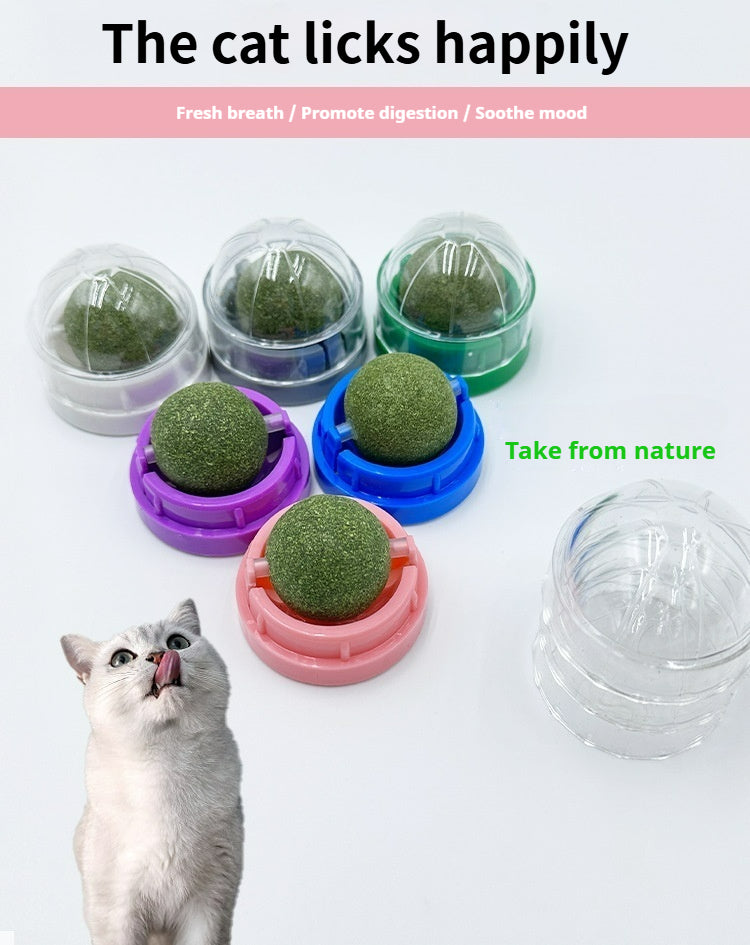 ColorSpin Catnip Ball: Rotating Feline Bliss