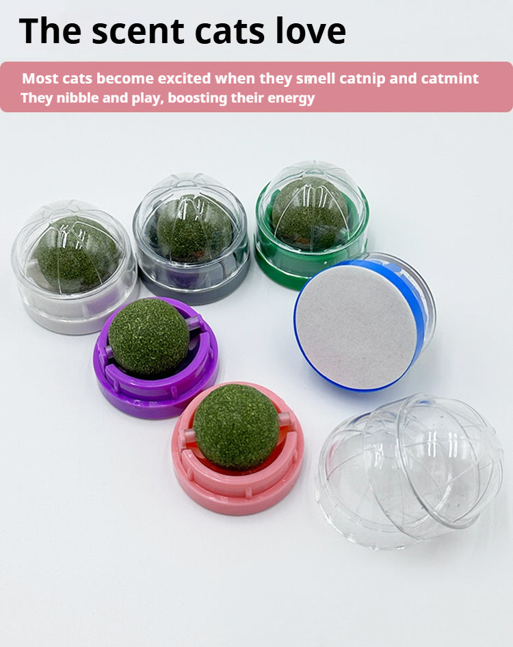 ColorSpin Catnip Ball: Rotating Feline Bliss