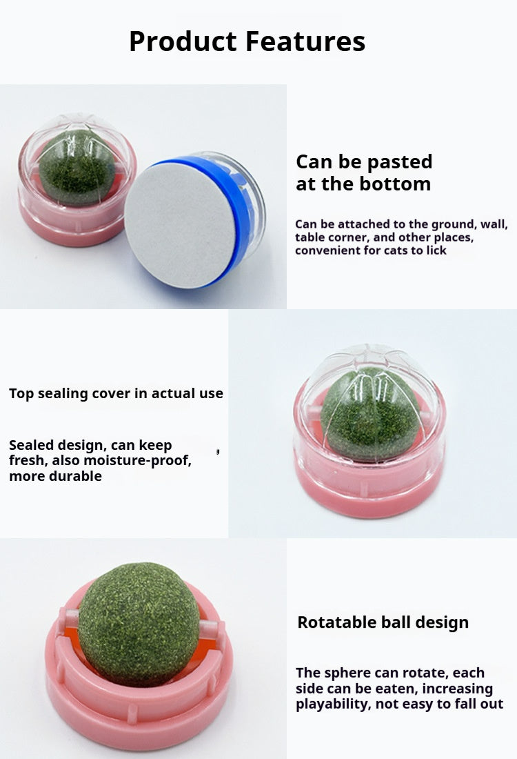 ColorSpin Catnip Ball: Rotating Feline Bliss