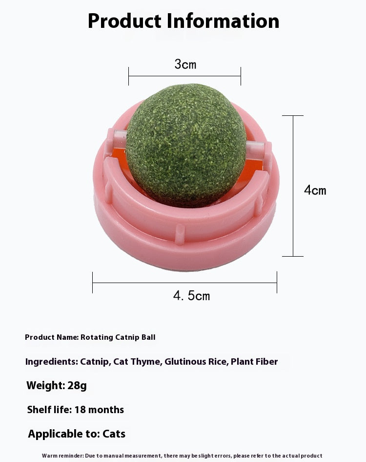 ColorSpin Catnip Ball: Rotating Feline Bliss