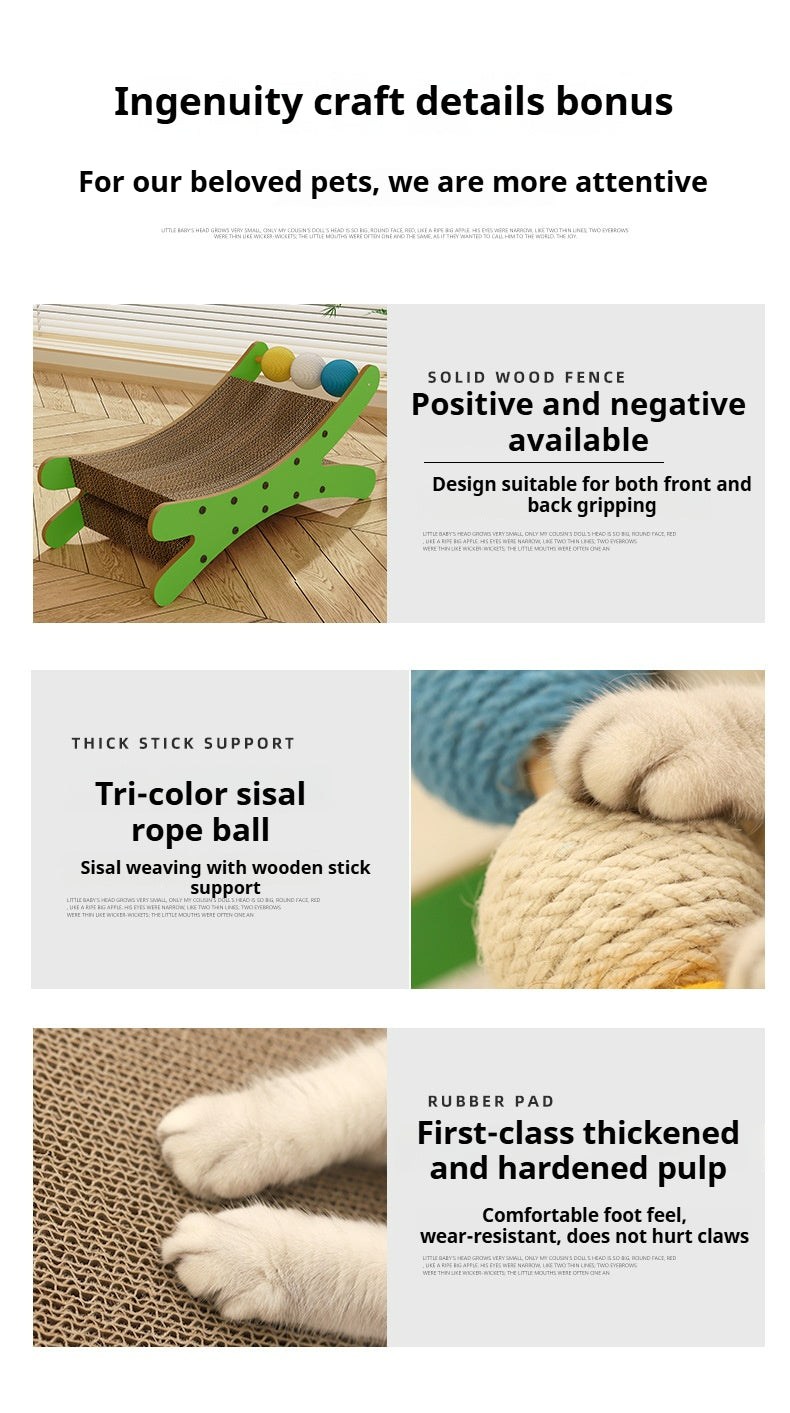 Cat scratching board, cat nest integrated corrugated paper, cat scratching ball, cat bed can be replaced,
