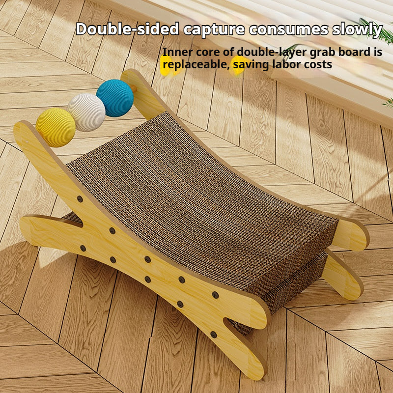 Cat scratching board, cat nest integrated corrugated paper, cat scratching ball, cat bed can be replaced,