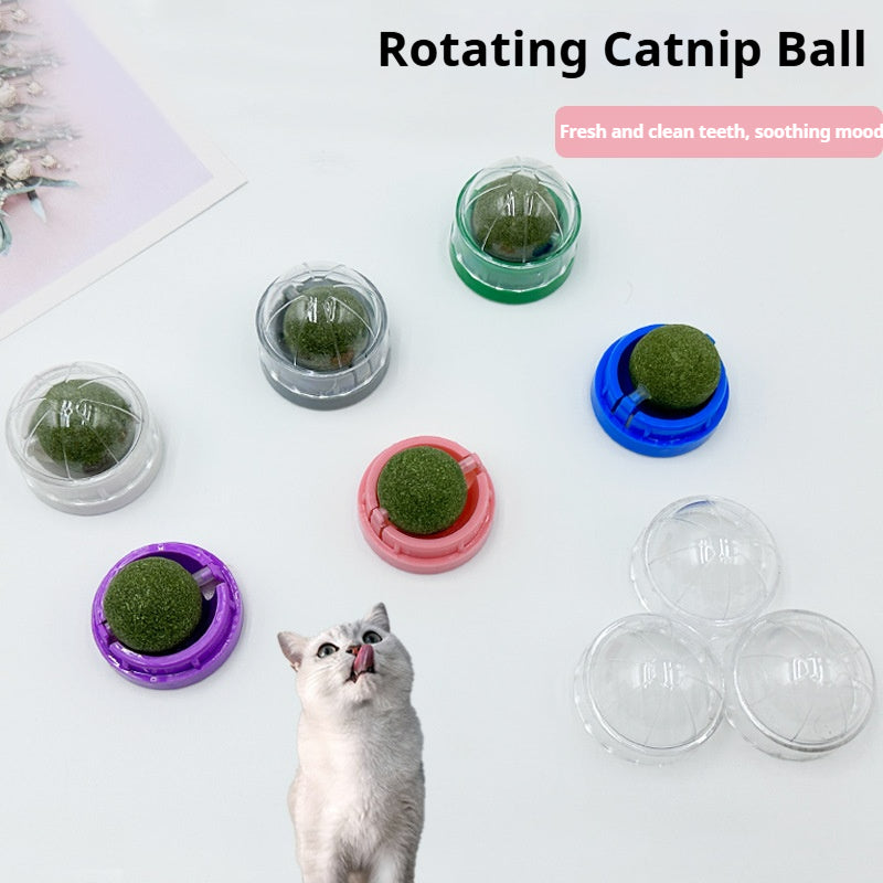 ColorSpin Catnip Ball: Rotating Feline Bliss