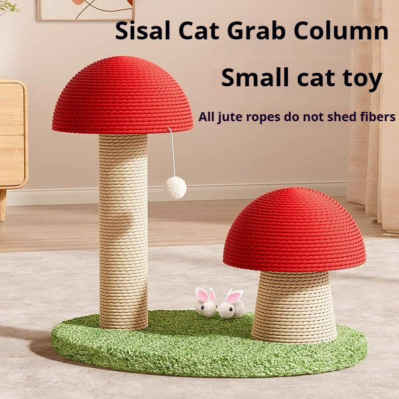 Mushroom - Shaped Sisal Cat Scratching Post