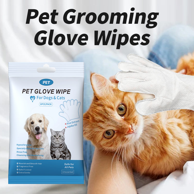 Pet supplies, pet hand free covers, cats and dogs, bath cleaning, dry cleaning, wipes, gloves, deodorization