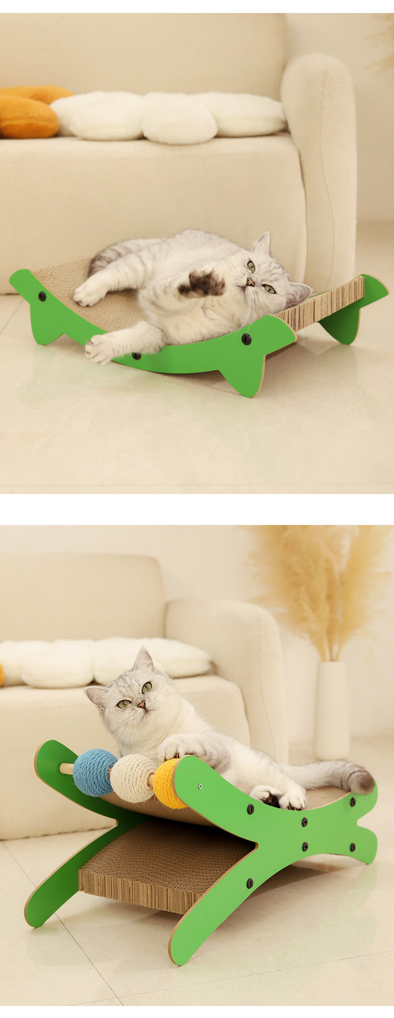 Cat scratching board, cat nest integrated corrugated paper, cat scratching ball, cat bed can be replaced,
