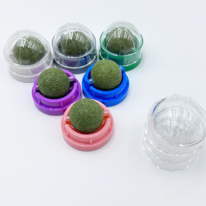 ColorSpin Catnip Ball: Rotating Feline Bliss