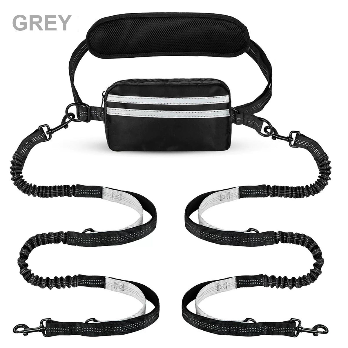 Dog leash upgrade waist bag for hands-free, adjustable waist bag for cat and dog leash.