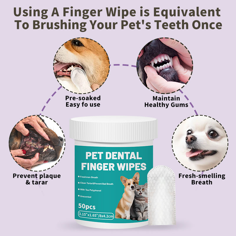 Pet Supplies, Pet Scaling Finger Covers, Wipes, Disposable Finger Toothbrushes, Dogs and Cats, Oral Cleaning