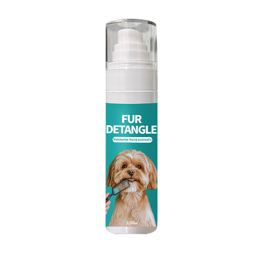 Static-free pet knot opening spray long-lasting fluffy nourishing detangling spray