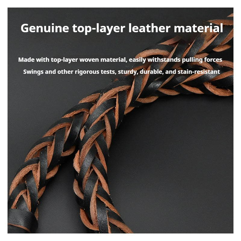 Leather dog leash for Golden Retriever and German Shepherd