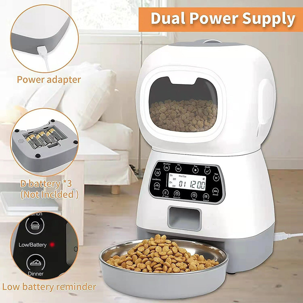 WIFI intelligent control 3.5L elf pet feeder automatic timing quantitative feeder wireless APP feeding