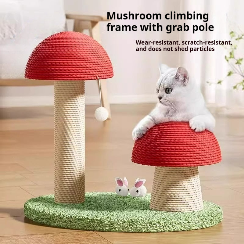 Mushroom - Shaped Sisal Cat Scratching Post