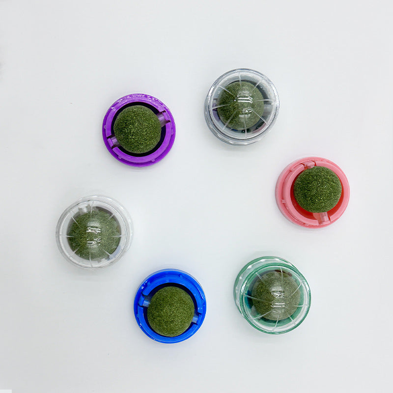 ColorSpin Catnip Ball: Rotating Feline Bliss