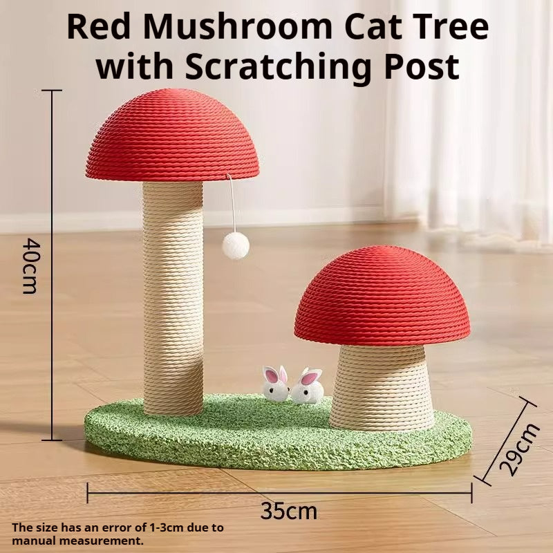 Mushroom - Shaped Sisal Cat Scratching Post