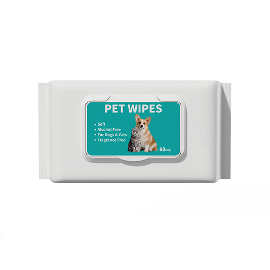 Pet supplies, pet wipes, 80 pumps, dogs and cats, special wipes, disposable disposable disposable cleaning