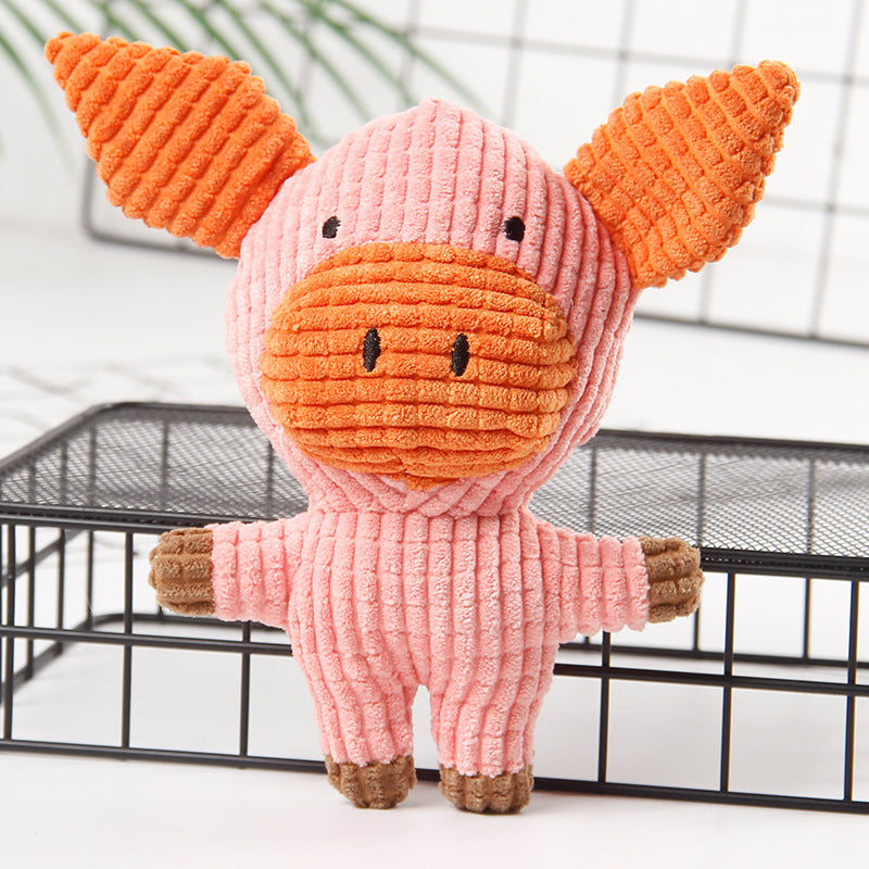 Cats and dogs have gritting teeth, corn lint makes a sound to accompany a variety of cartoon plush toys