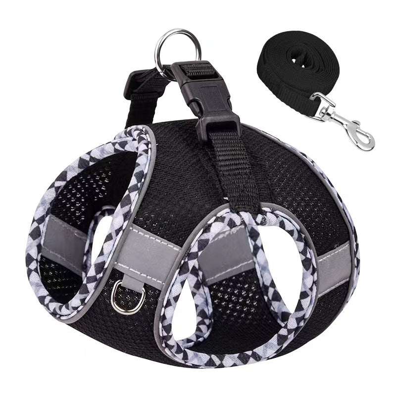 Pet supplies pet leash vest style teddy bichon small and medium-sized dog harness cat leash