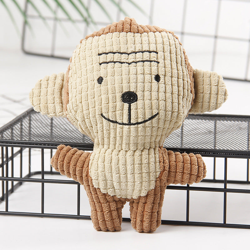 Cats and dogs have gritting teeth, corn lint makes a sound to accompany a variety of cartoon plush toys