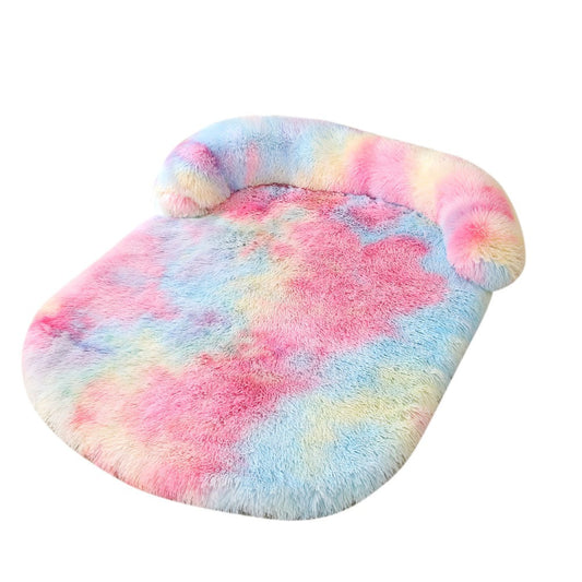 Plush warm dog mat for all seasons comfortable large dog mattress detachable sponge pet sofa cushion cat bed