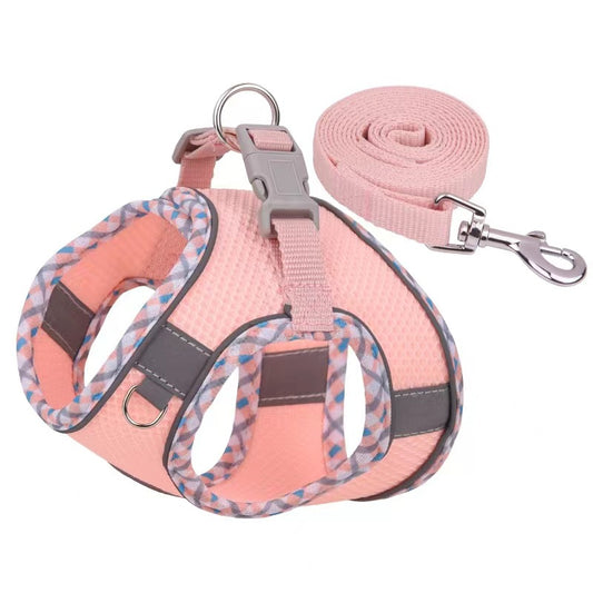 Pet supplies pet leash vest style teddy bichon small and medium-sized dog harness cat leash