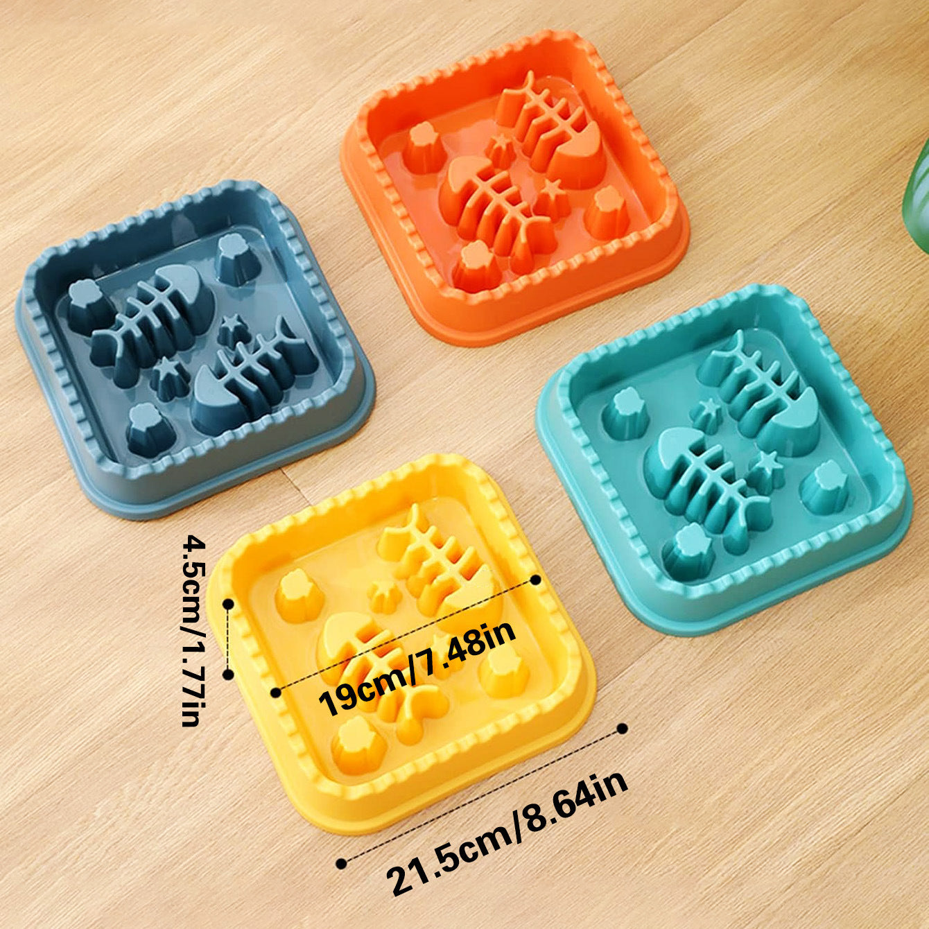 Fish bones, pet slow food bowls, cats and dogs, universal feeding bowls, small and medium-sized dog and cat eating utensils, drinking water dishes, pet supplies