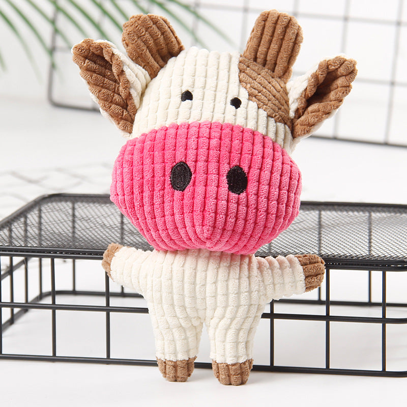 Cats and dogs have gritting teeth, corn lint makes a sound to accompany a variety of cartoon plush toys
