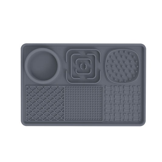 Pet licking mats, pet food utensils, dog slow food mats, placemats, suction cups, slow food mats, dog licking pads