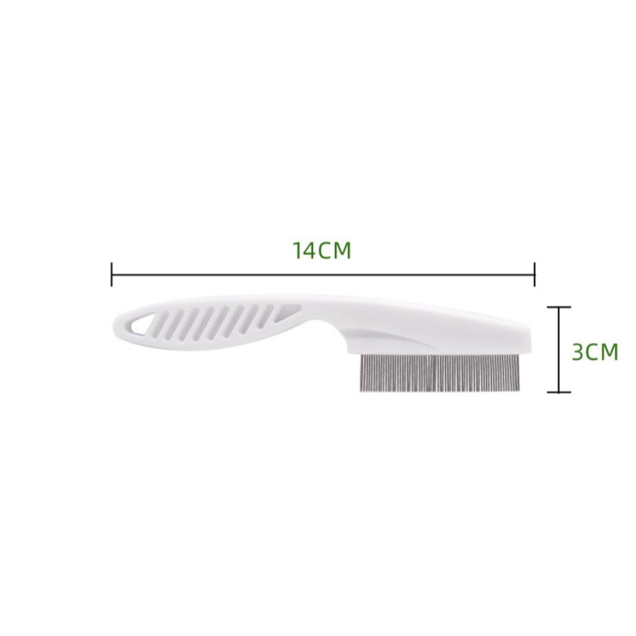 Pet comb, comb, dog cleaning, lice, flea comb, dog comb, dense tooth removal, flea comb, row comb, cat and dog supplies