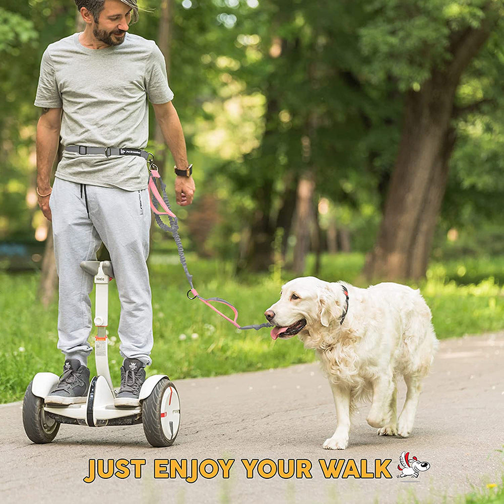 Pet out leash portable running sports leash reflective hands handle telescopic dog leash dog chain