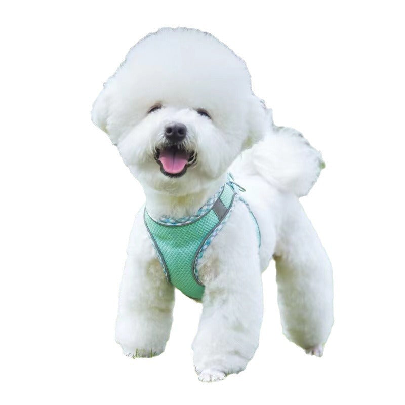 Pet supplies pet leash vest style teddy bichon small and medium-sized dog harness cat leash
